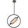 Eurofase Seamore 18 3/4" Wide Black and Gold Pendant Light