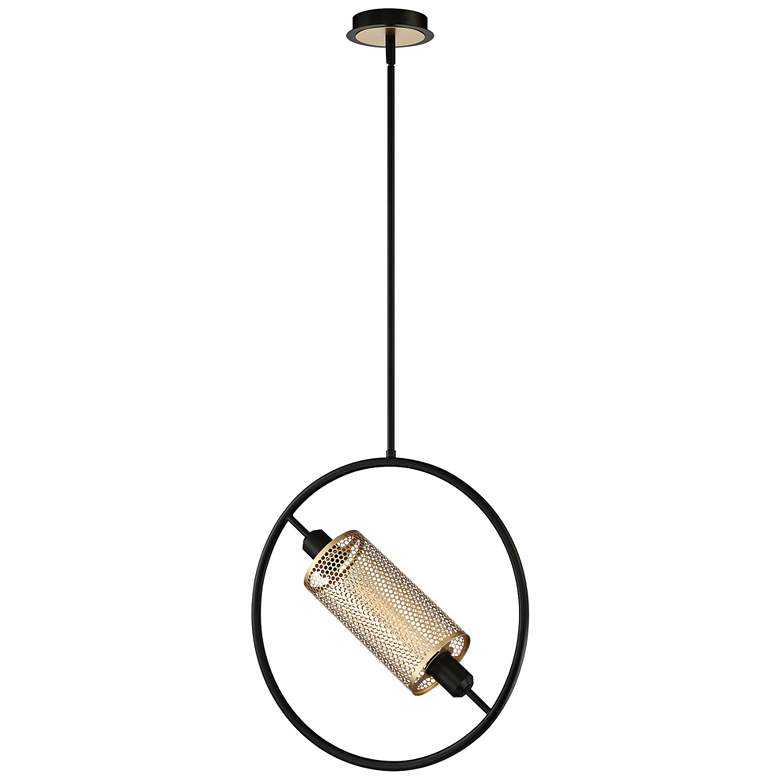 Eurofase Seamore 18 3/4&quot; Wide Black and Gold Pendant Light more views