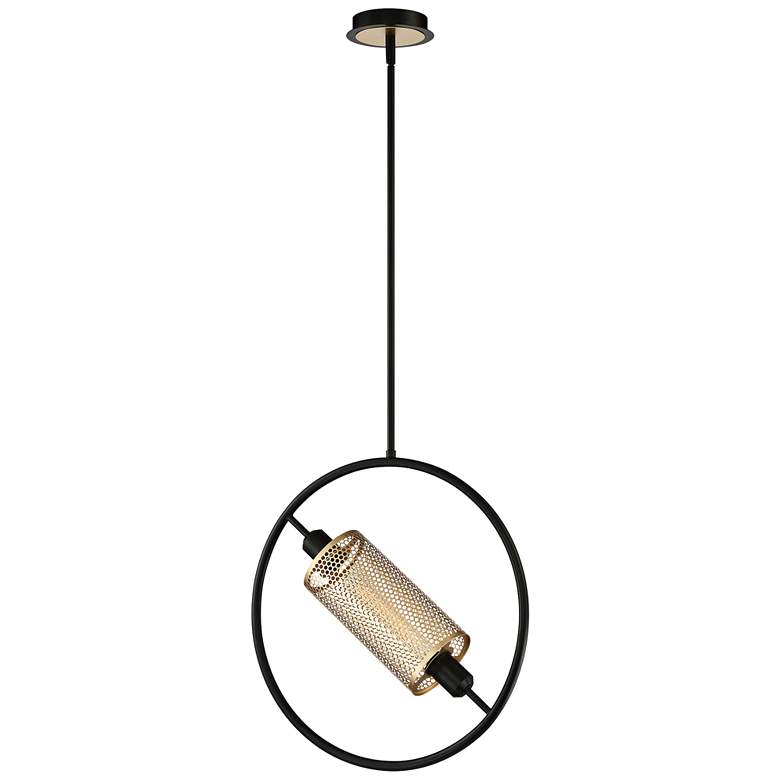 Image 3 Eurofase Seamore 18 3/4" Wide Black and Gold Pendant Light more views