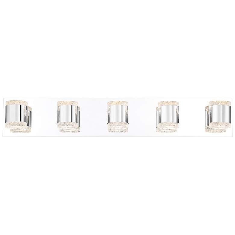 Image 1 Eurofase Seaton 30 inchW Polished Chrome 5-Light LED Bath Light