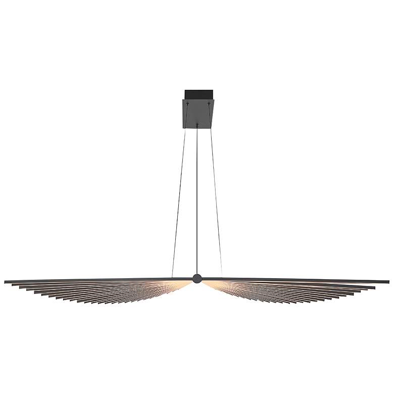 Image 1 Eurofase Seraph 59"W Matte Black LED Grand Linear Chandelier