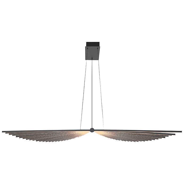 Image 1 Eurofase Seraph 59 inchW Matte Black LED Grand Linear Chandelier