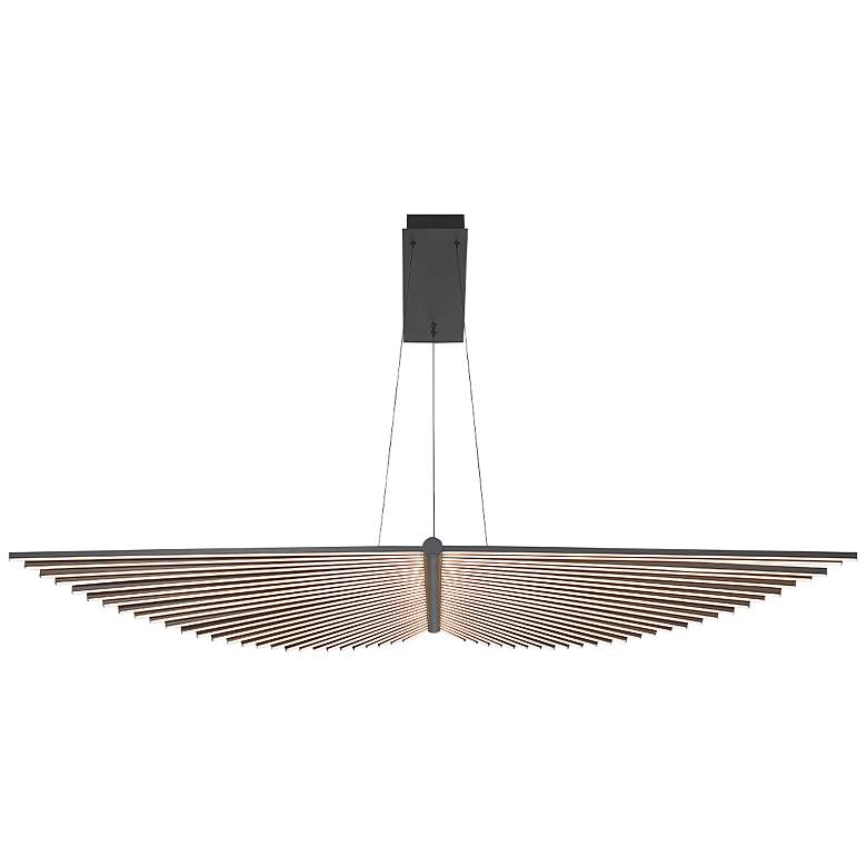 Image 3 Eurofase Seraph 59"W Matte Black LED Grand Linear Chandelier more views