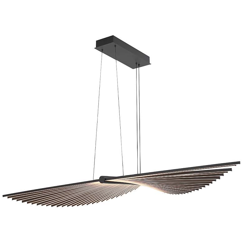 Image 5 Eurofase Seraph 59"W Matte Black LED Grand Linear Chandelier more views