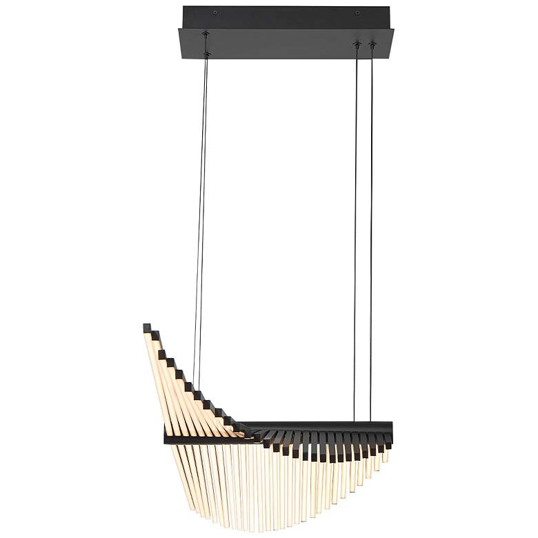 Image 6 Eurofase Seraph 59"W Matte Black LED Grand Linear Chandelier more views