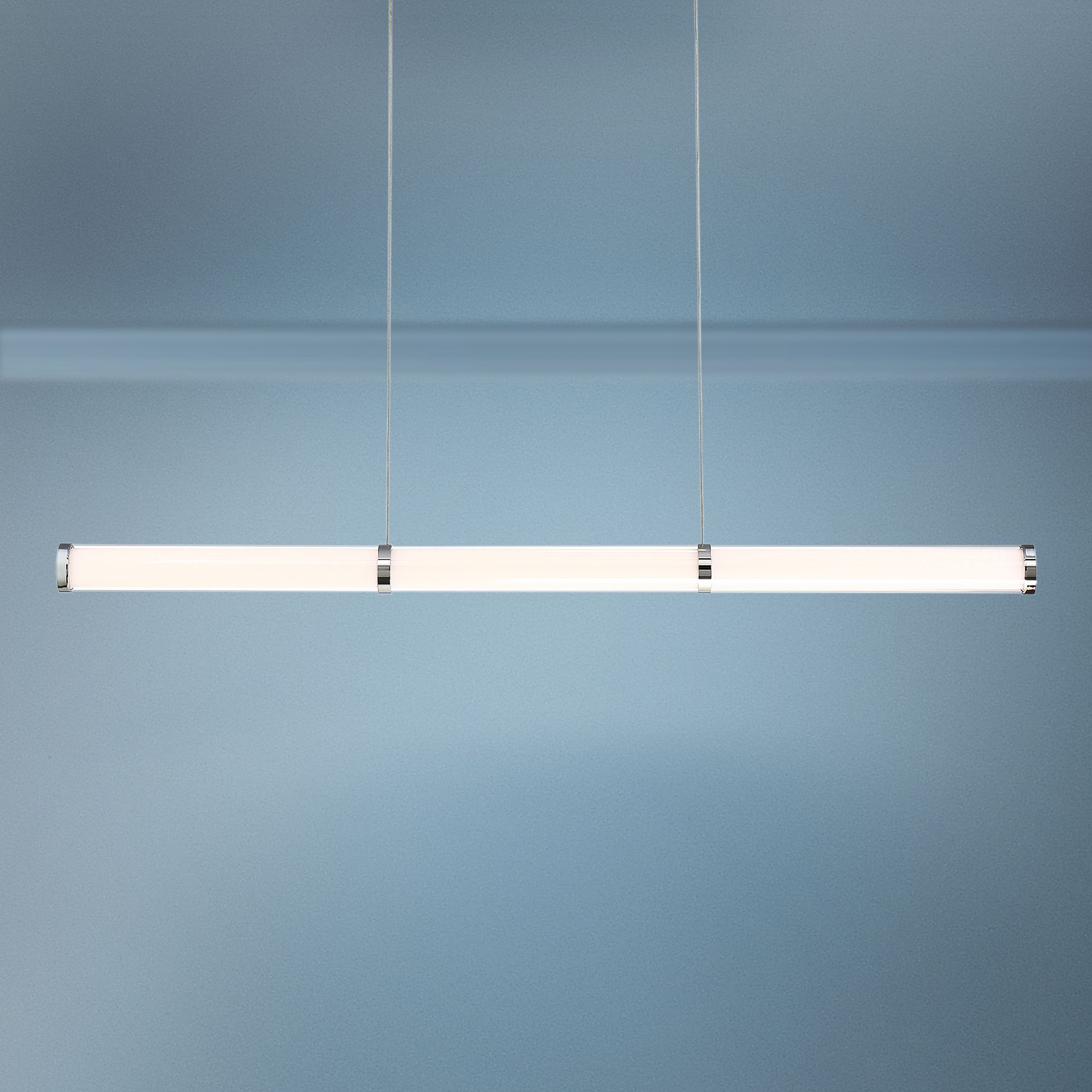 chrome linear pendant light