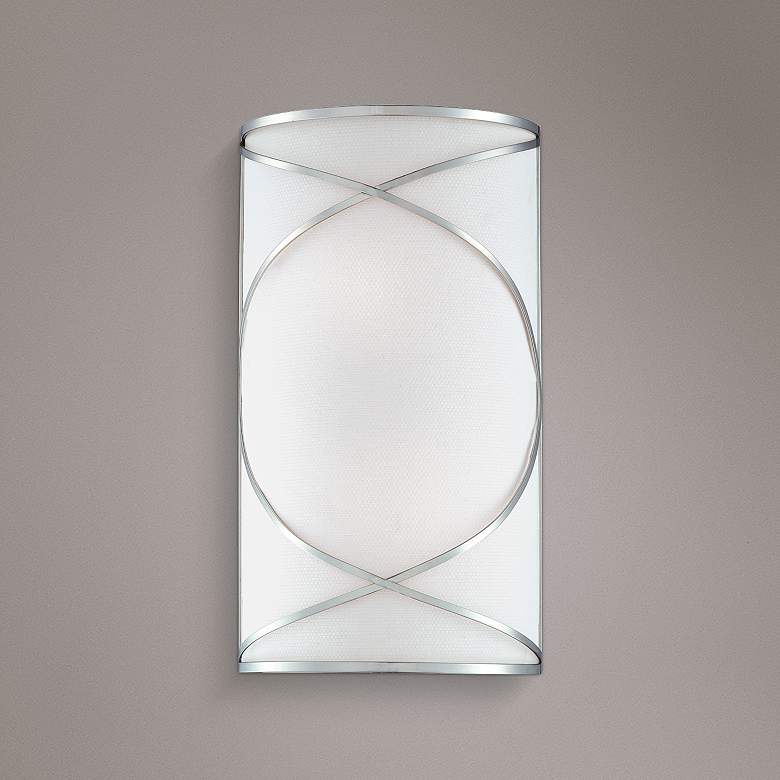 Image 1 Eurofase Solo 16" High White Glass 2-Light Wall Sconce