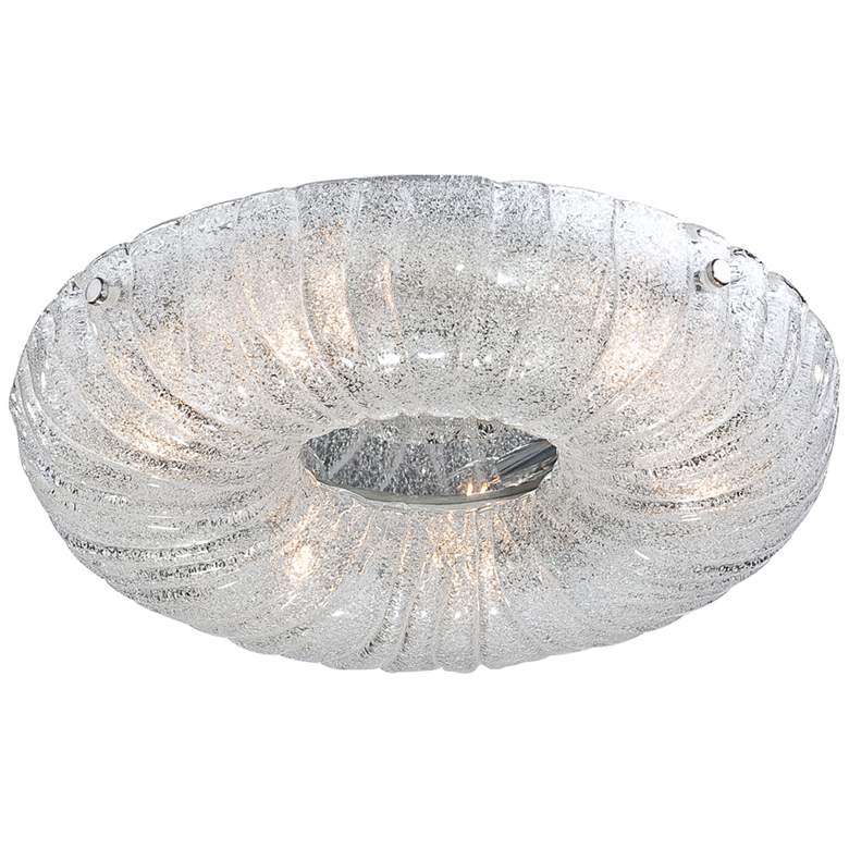 Image 1 Eurofase Spectra 23 1/2 inch Round Sugar Glass Ceiling Light