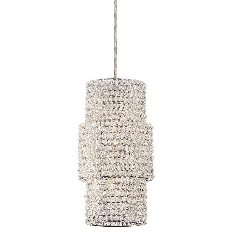 Image 1 Eurofase Sposa 6 1/2" Wide Chrome Crystal Mini Pendant