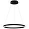 Eurofase Spunto 27 1/2" Wide Matte Black LED Ring Pendant Light