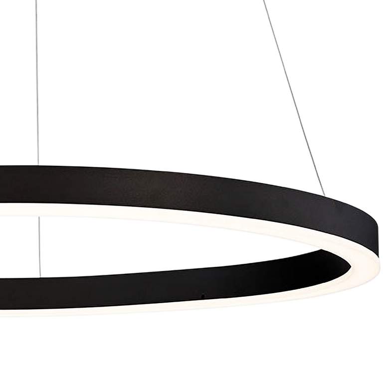 Image 3 Eurofase Spunto 27 1/2" Wide Matte Black LED Ring Pendant Light more views