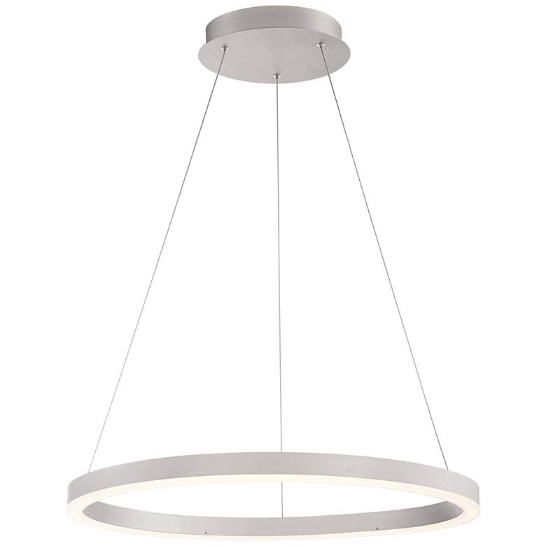 Image 1 Eurofase Spunto 27 1/2" Wide Silver LED Ring Pendant Light