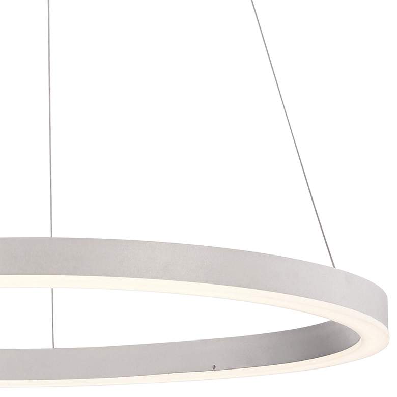 Image 2 Eurofase Spunto 27 1/2" Wide Silver LED Ring Pendant Light more views
