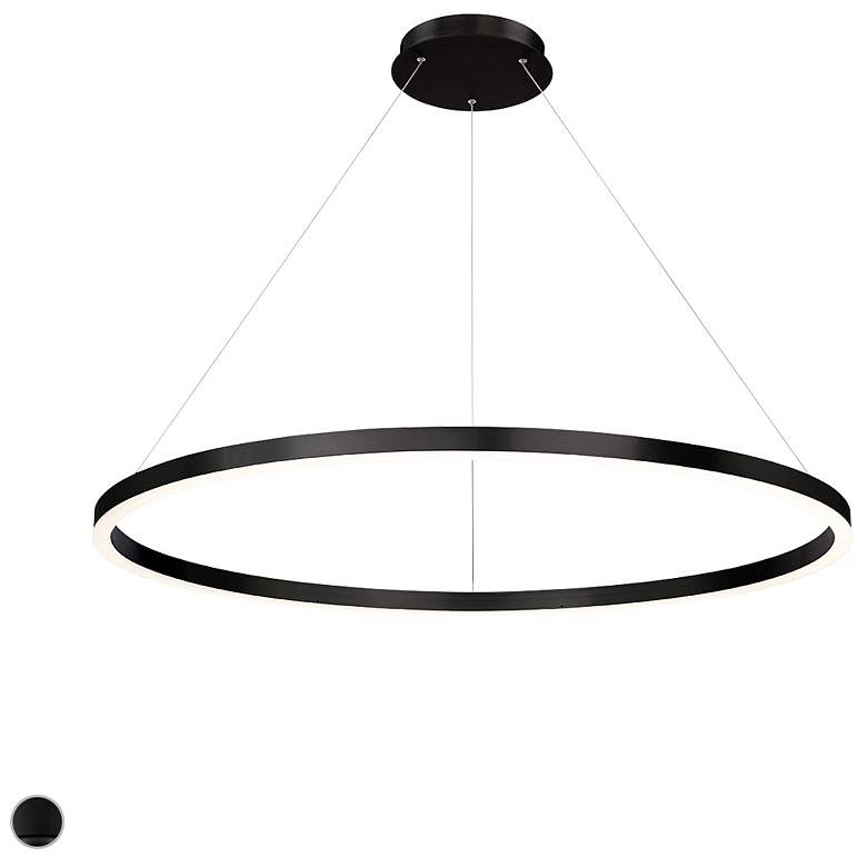 Image 1 Eurofase Spunto 47 1/2" Wide Matte Black LED Ring Chandelier