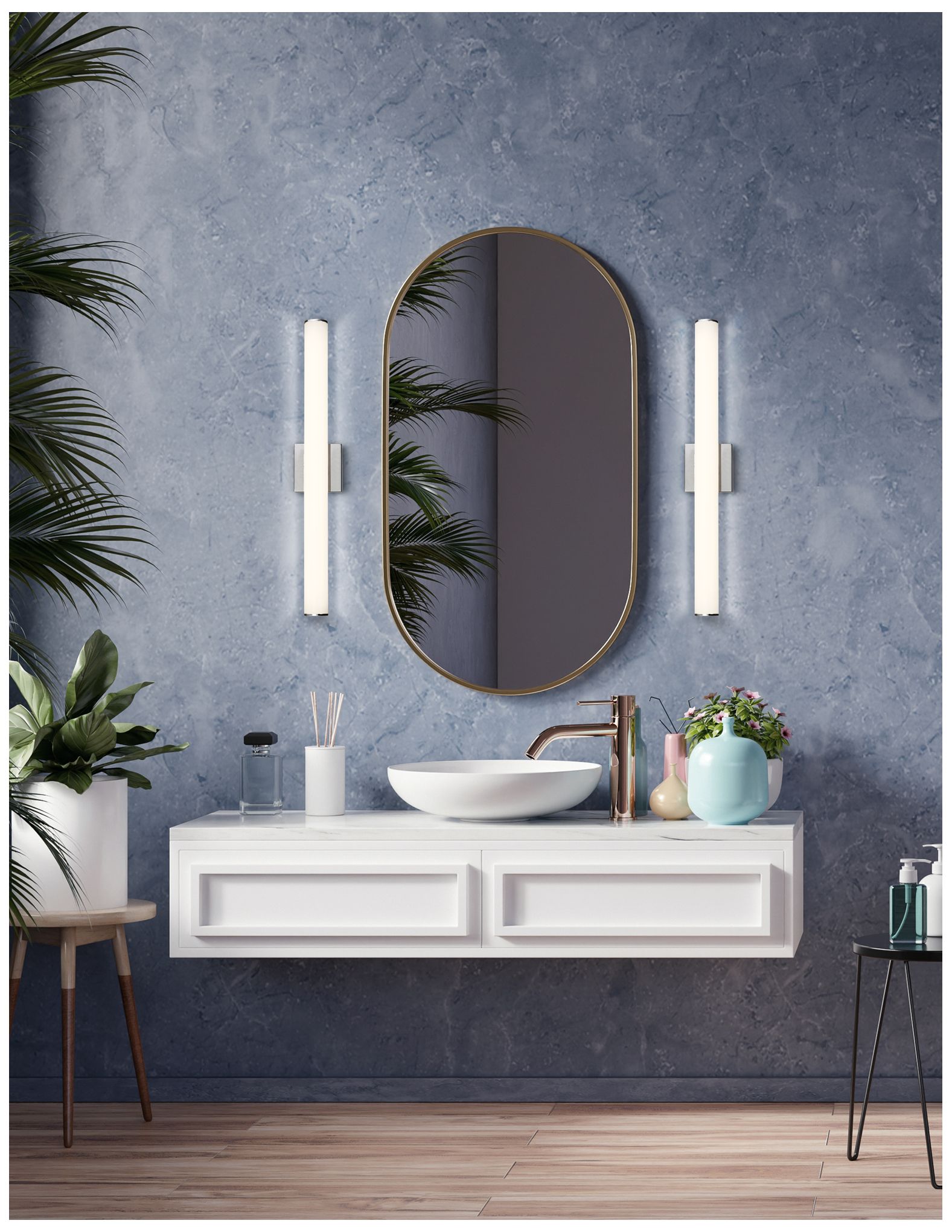 Image 3 Eurofase Stepridge 36 inch Round Vanity Light in Chrome more views