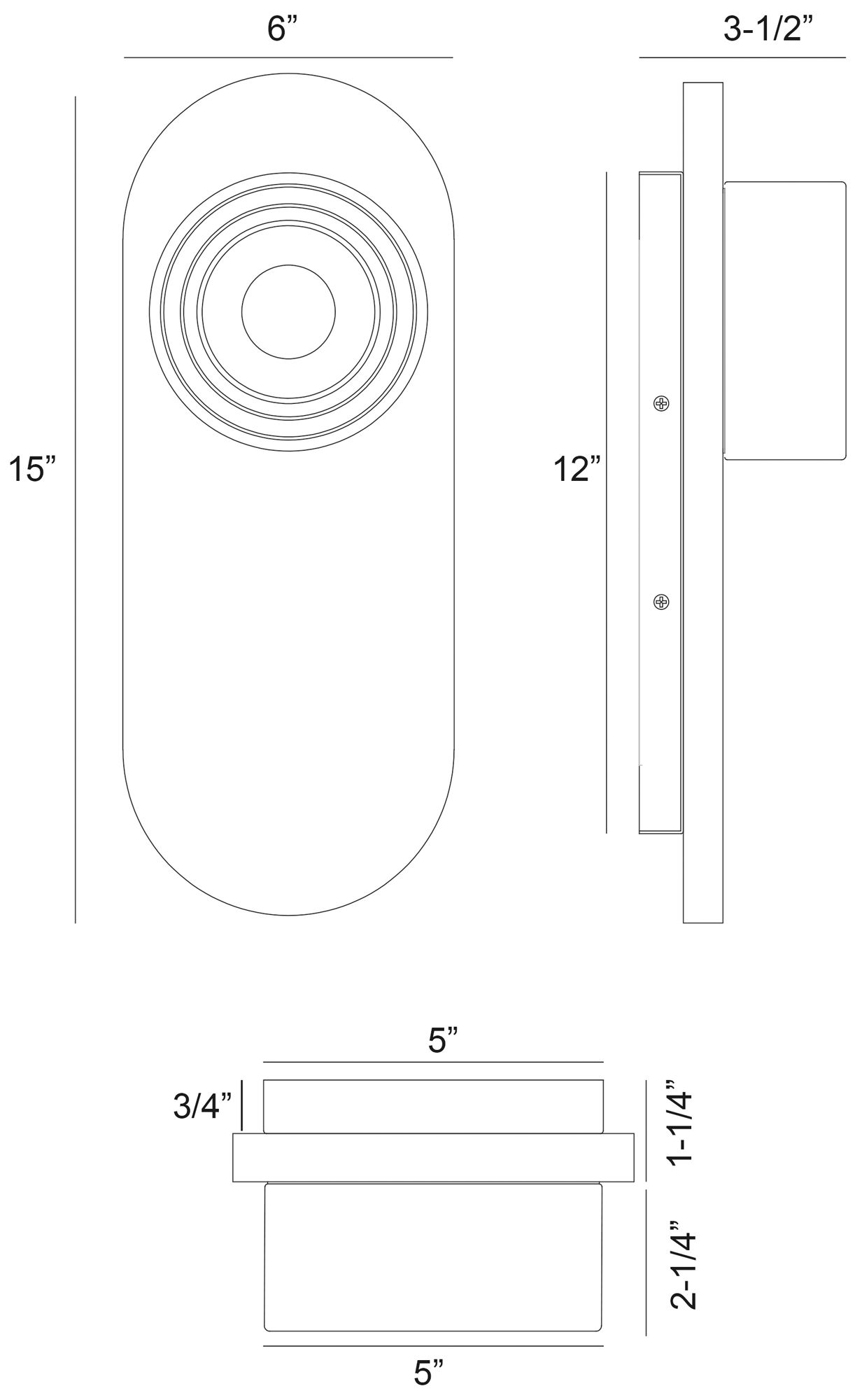 Image 7 Eurofase Sternn 15" Integrated LED Outdoor Wall Sconce in Marble White more views