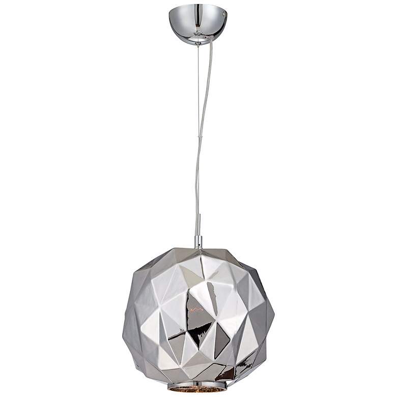 Image 3 Eurofase Studio 11 3/4"W Chrome Chisel Glass Mini Pendant more views