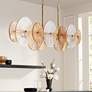 1_Eurofase Sue-Anne 57" Wide Modern Brass and Circle Glass Chandelier