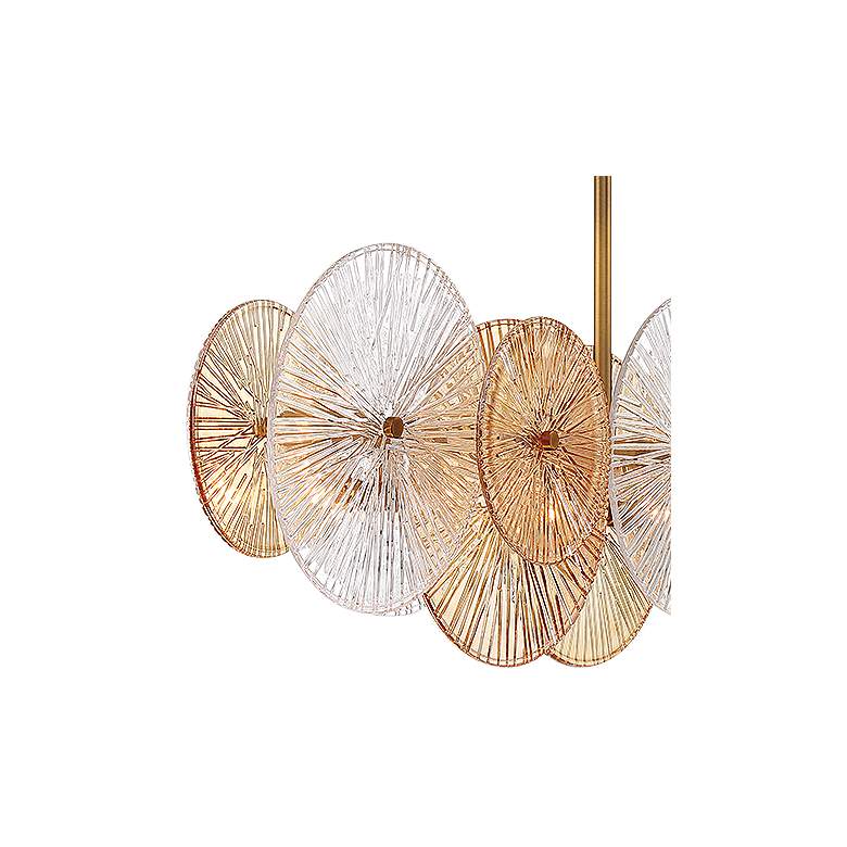 Image 2 Eurofase Sue-Anne 57 inch Wide Modern Brass and Circle Glass Chandelier more views