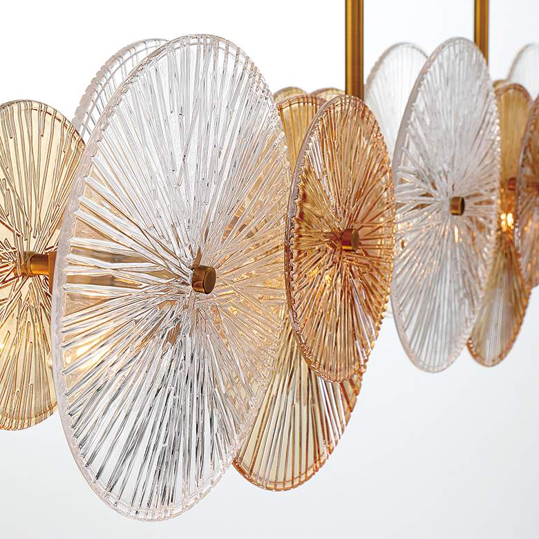 Image 4 Eurofase Sue-Anne 57 inch Wide Modern Brass and Circle Glass Chandelier more views