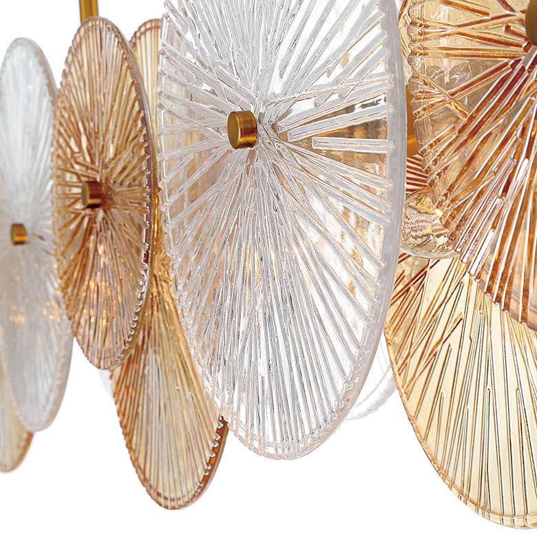 Image 5 Eurofase Sue-Anne 57" Wide Modern Brass and Circle Glass Chandelier more views