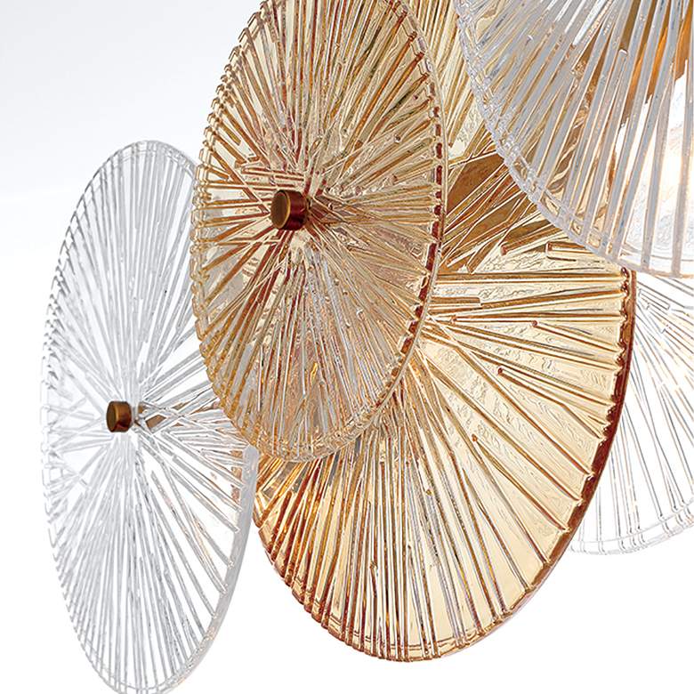 Image 7 Eurofase Sue-Anne 57" Wide Modern Brass and Circle Glass Chandelier more views