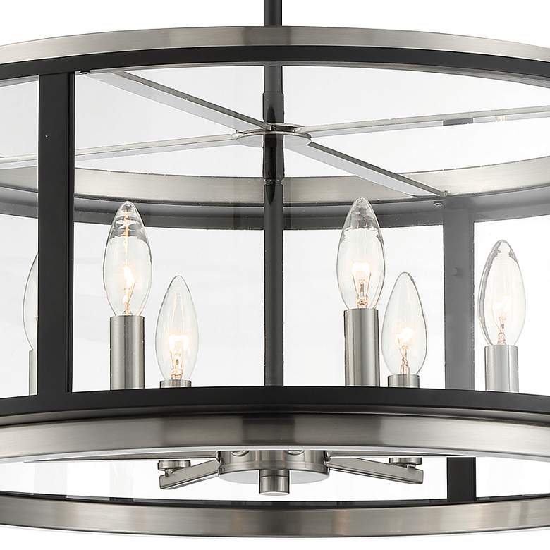 Image 2 Eurofase Tambouro 11 In. x 24 In. 6 Light Pendant in Black more views