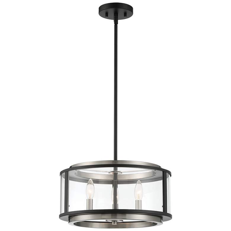 Image 1 Eurofase Tambouro 8.50 In. x 16 In. 3 Light Pendant in Black