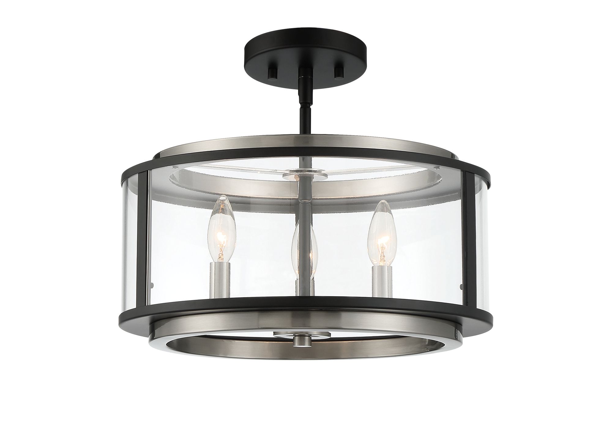Image 2 Eurofase Tambouro 8.50 In. x 16 In. 3 Light Pendant in Black more views