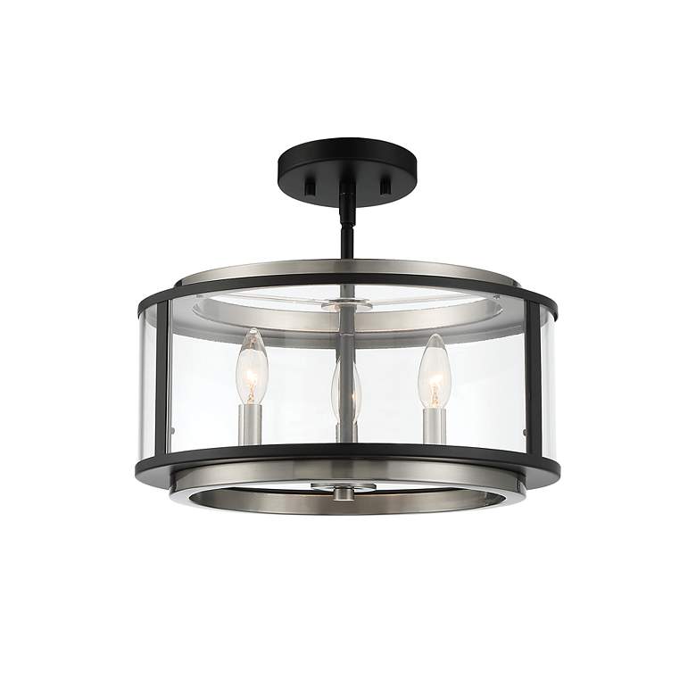 Image 2 Eurofase Tambouro 8.50 In. x 16 In. 3 Light Pendant in Black more views