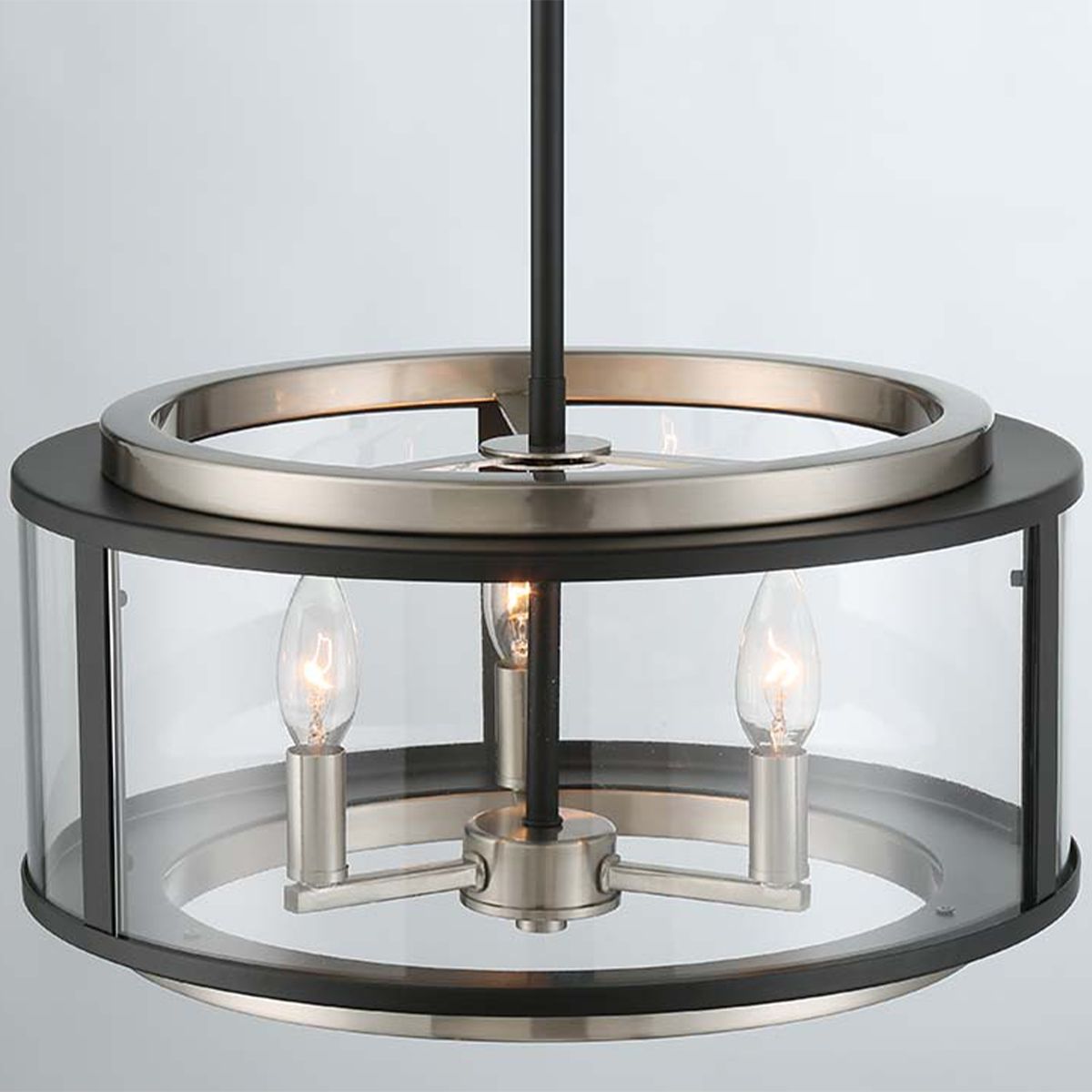 Image 4 Eurofase Tambouro 8.50 In. x 16 In. 3 Light Pendant in Black more views