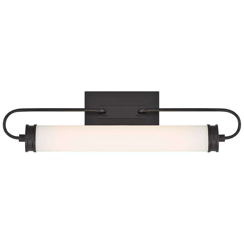 Image 1 Eurofase Tellie 25 1/4"W Matte Black LED Vanity Bath Light