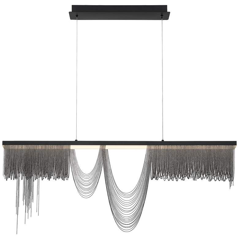 Image 1 Eurofase Tenda 18.50 In. x 2.75 In. Integrated LED Chandelier in Black