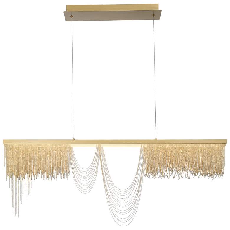 Image 1 Eurofase Tenda 18.50 In. x 2.75 In. Integrated LED Chandelier in Gold