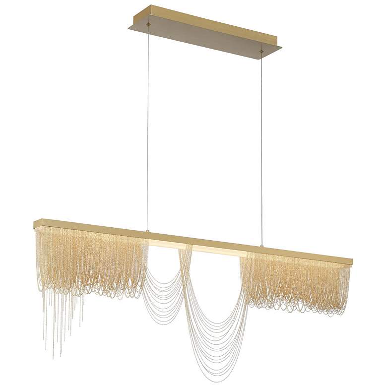 Image 2 Eurofase Tenda 18.50 In. x 2.75 In. Integrated LED Chandelier in Gold more views