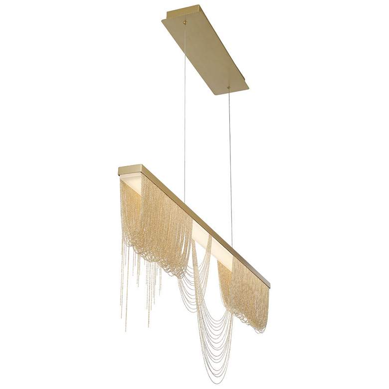 Image 3 Eurofase Tenda 18.50 In. x 2.75 In. Integrated LED Chandelier in Gold more views