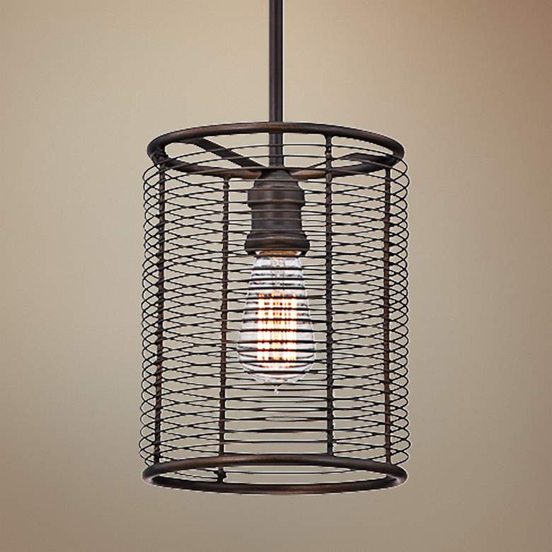 Image 1 Eurofase Terra 8" Wide Bronze Mini Pendant Light