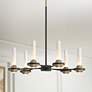 1_Eurofase Torcia 12 Light 24.5" Chandelier in Black and Brass