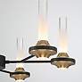 4_Eurofase Torcia 12 Light 24.5" Chandelier in Black and Brass more views