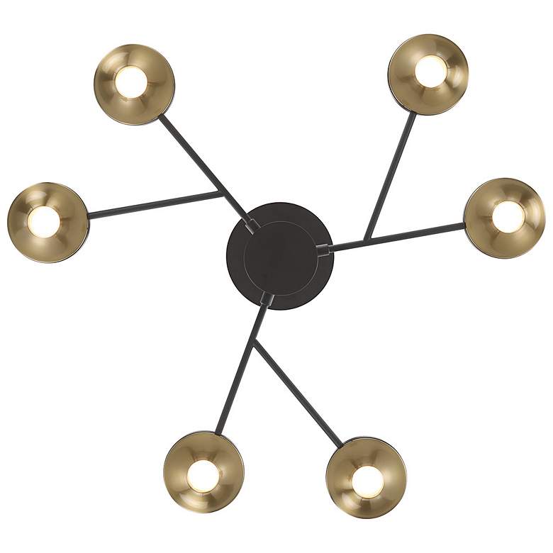 Image 4 Eurofase Torcia 12 Light 24.5" Chandelier in Black and Brass more views