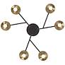 5_Eurofase Torcia 12 Light 24.5" Chandelier in Black and Brass more views