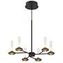 7_Eurofase Torcia 12 Light 24.5" Chandelier in Black and Brass more views