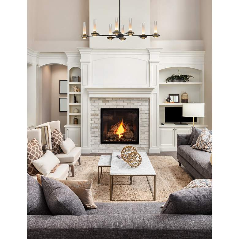 Image 5 Eurofase Torcia 16 Light Chandelier in Black and Brass more views