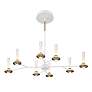 3_Eurofase Torcia 16 Light Chandelier in White and Brass more views