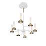 4_Eurofase Torcia 16 Light Chandelier in White and Brass more views