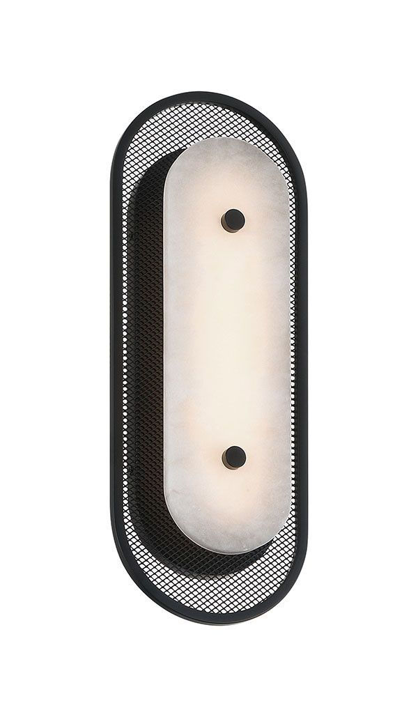 Image 2 Eurofase Tramore 16 inch LED Wall Sconce, Matte Black and Alabaster more views