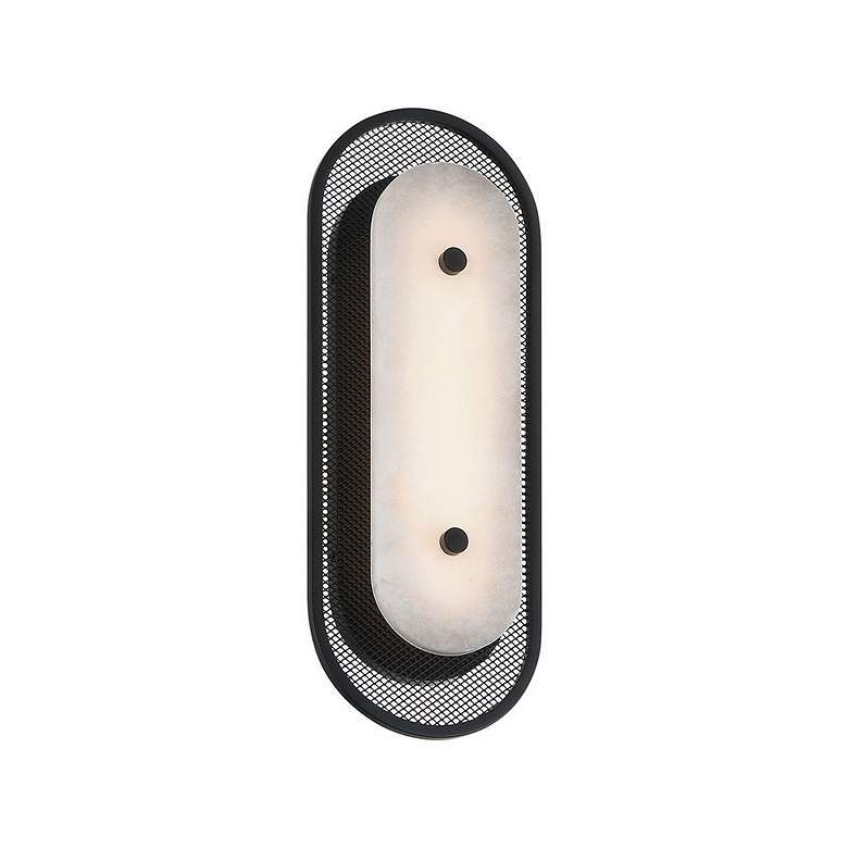 Image 2 Eurofase Tramore 16 inch LED Wall Sconce, Matte Black and Alabaster more views