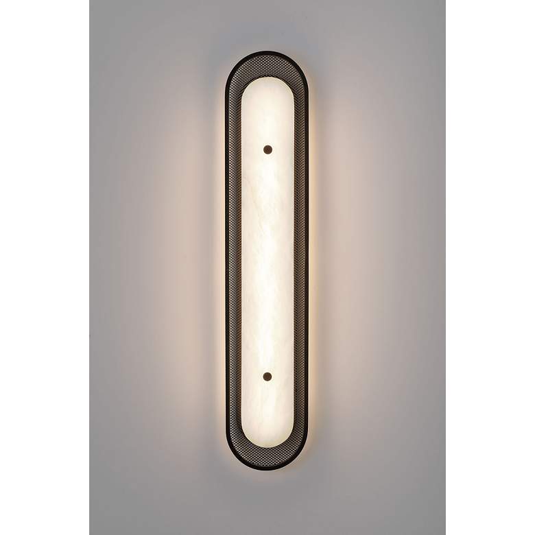 Image 2 Eurofase Tramore 30 inch LED Wall Sconce, Matte Black and Alabaster more views