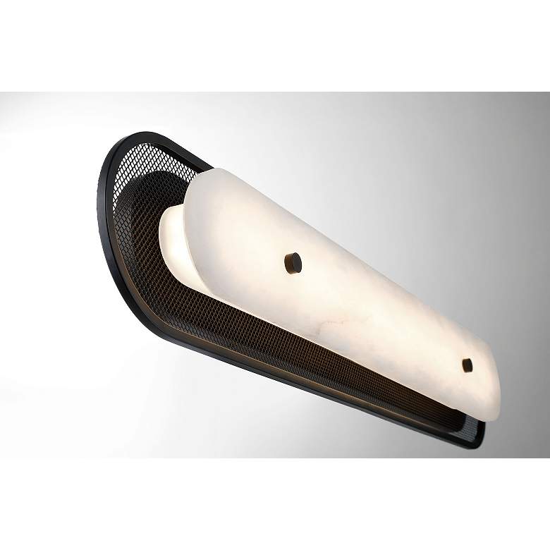 Image 3 Eurofase Tramore 30 inch LED Wall Sconce, Matte Black and Alabaster more views