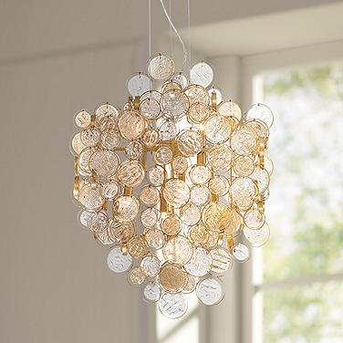 Eurofase Trento 10 1/2" Wide Antique Gold 7-Light Chandelier